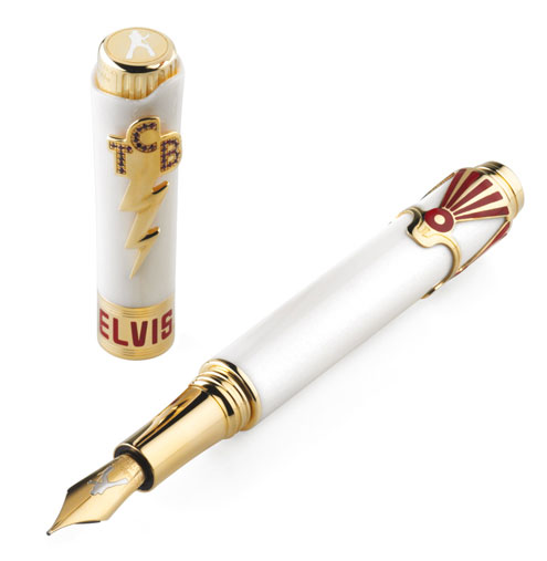 Elvis Presley Las Vegas Ballpoint Pen - Gold & Resin