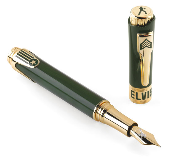 Elvis Presley Las Vegas Ballpoint Pen - Gold & Resin