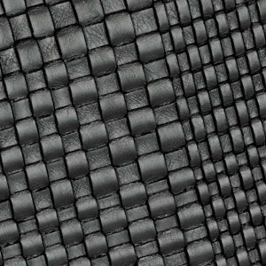 detail of black wowen leather