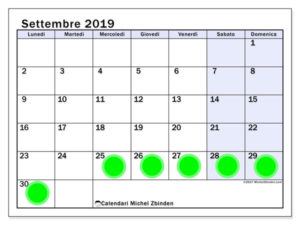 Calendrier à imprimer pour usage personnel